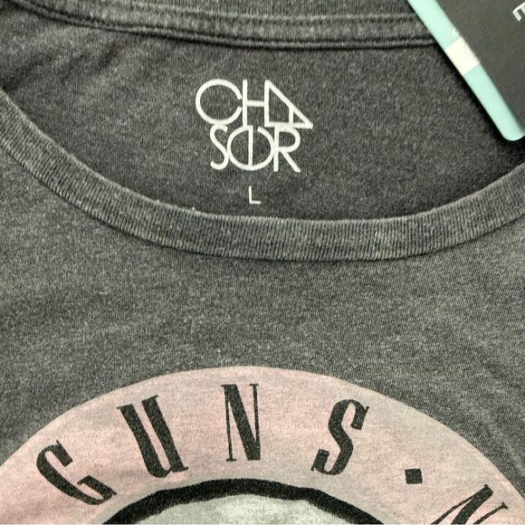 Chaser Brand Guns n’ Roses Classic Logo Short Sleeve Tee Shirt Women’s Large - Picture 3 of 12